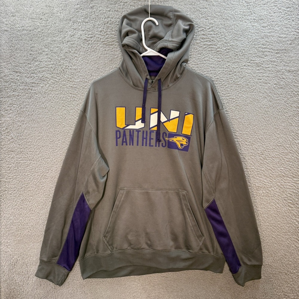 Northern Iowa Panthers Sweatshirt Adult Large Gray Hoodie NCAA College UNI